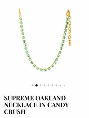 Supreme Oakland Necklace in Candy Crush-Neon Green